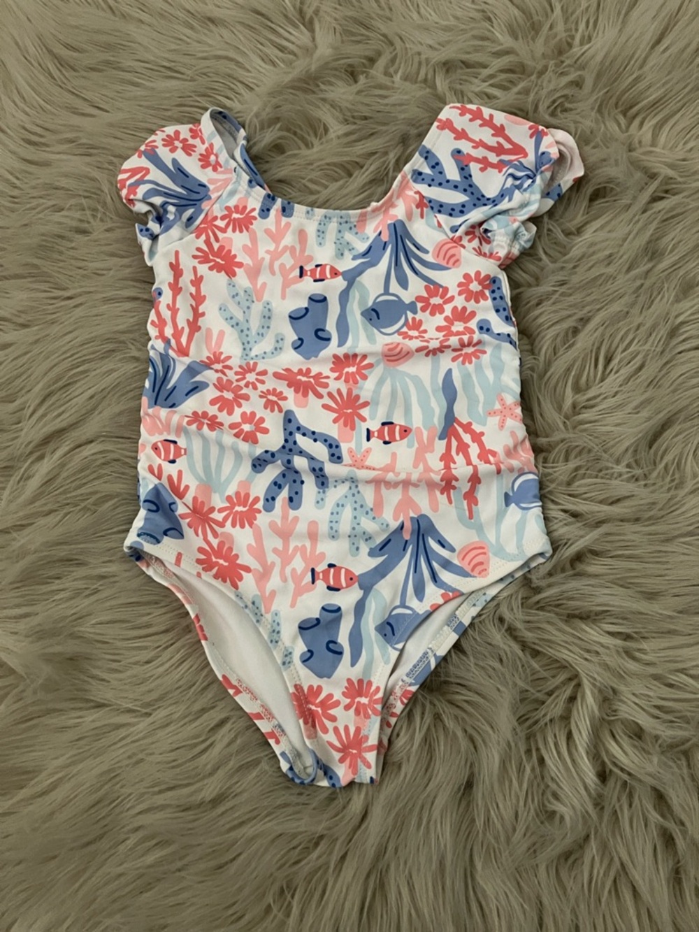 Carter's Just One You baby girl's sea life pattern one-piece swimsuit | 2T